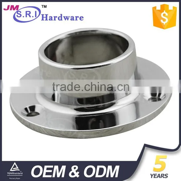 Round Shape Zinc Alloy Wardrobe Hanging Rail Bracket photo-4