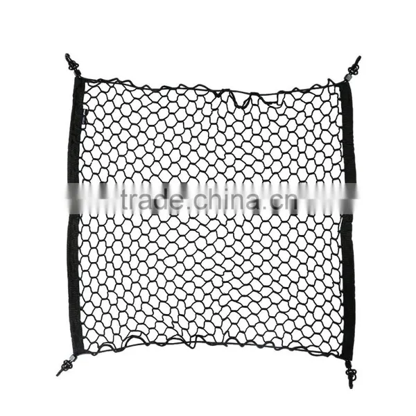 70 * 70cm Car Trunk Interior Mesh Net Storage Bag Luggage Holder 4 Hooks photo-6