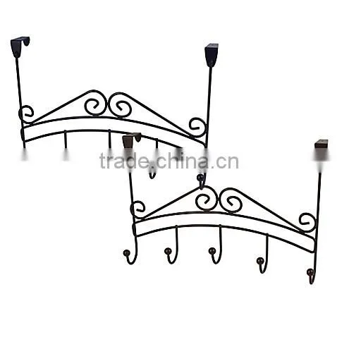 Metal Over Bathroom Door Hanging Hook and Over the Door Rack photo-3