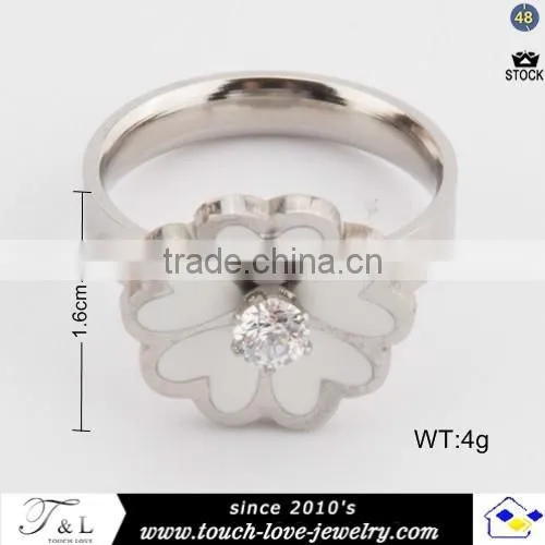 Wholesale New Design Solid Silver Flower Ring photo-2