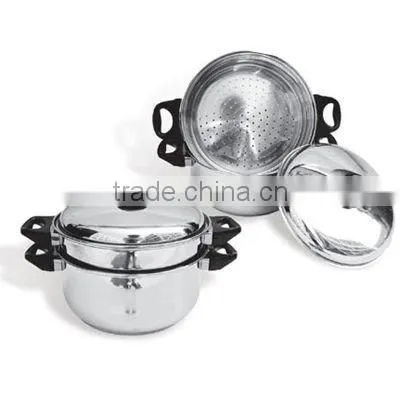 Two Layers Stainless Steel Steamer