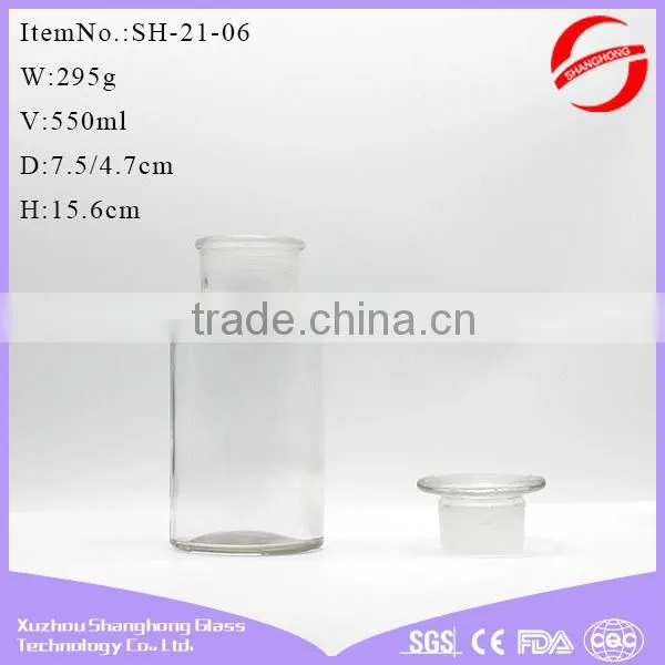 Regent Bottle,Soda Lime Glass Material Narrow Mouth With Ground in Glass or Plastic Stopper