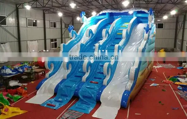 Water Park Kids Jumping Inflatable Castle Slide With Rocking Climbing photo-3