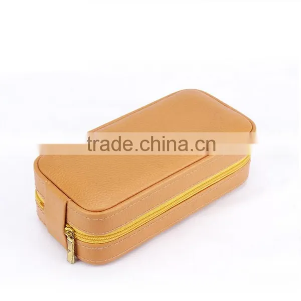 Chinese Factories Wholesale Custom High-grade PU Leather Watch Box, Portable Zipper Gift Box photo-3