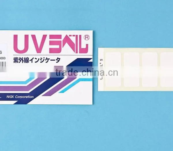 Ultraviolet Irradiation Sensor Label/Widely Used for Monitoring UV Lamp, Curing Resin/Made in Japan