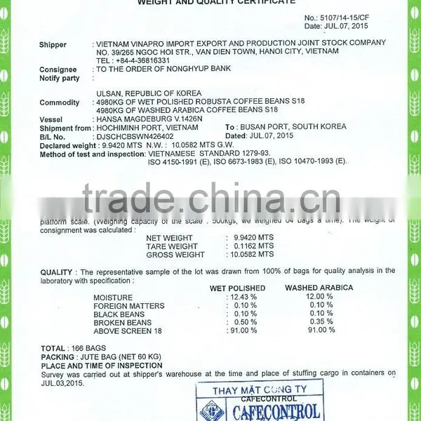 VIETNAM DECAFFEINATED ARABICA COFFEE BEANS photo-4