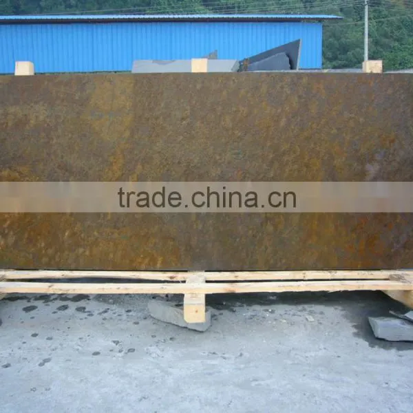 Natural Black / Rusty / Yellow Slate Stone /slate Slabs for Sale photo-2