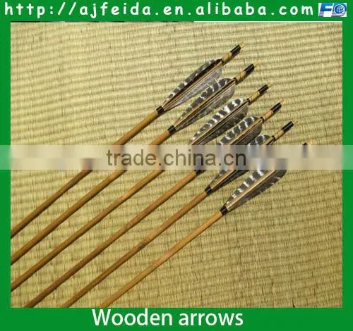 FD-16506 Uniform Spine Bamboo Arrow With Turkey Feather for Recurve Bow and Traditional Bow Shooting Arrow China Wholesale photo-2