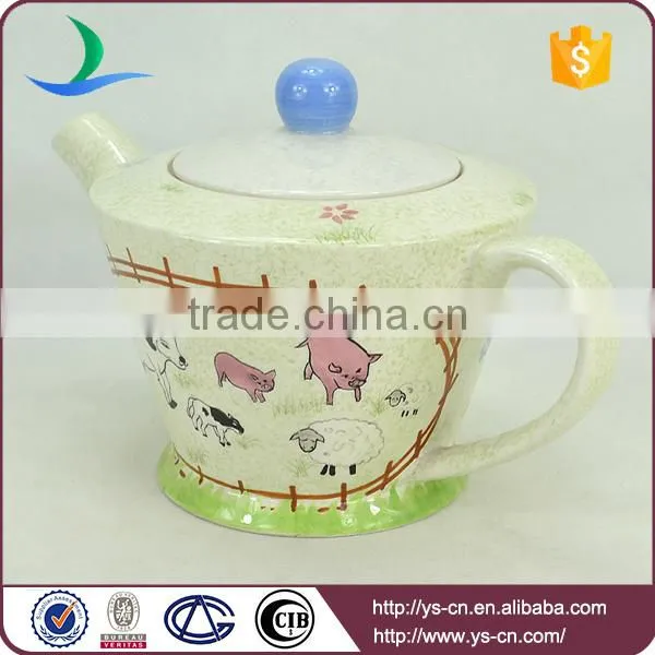 Simple Style Ranch Decal Ceramic Tea Pot For Home photo-5