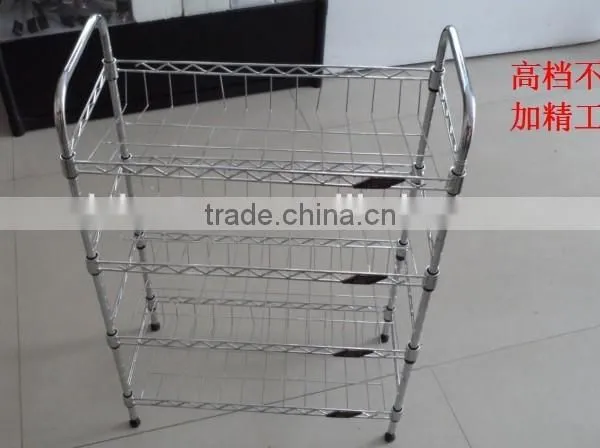 Metal Wire Shoe Rack Organizer Standing Storage Shelf photo-4