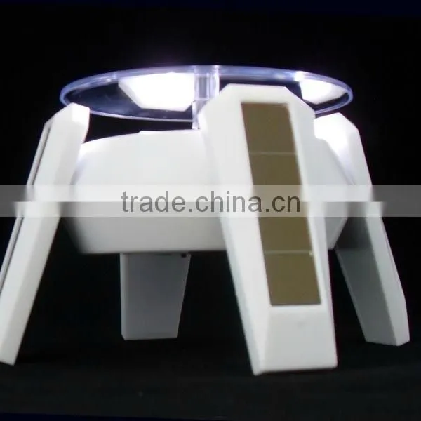 Solar Power Rotating Display Stand With 4 LED Light For Sale photo-3