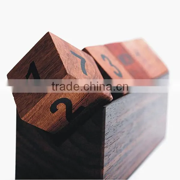 2017 Fashion Hot Sales Manually Wood Cube Calendar, Creative Calendar DIY Perpetual Calendar photo-6