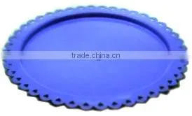 Stainless Steel Colorful Bead Charger Plate