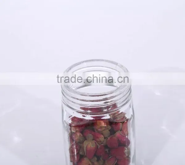 6oz Clear Sqaure Glass Spice Jars With Metal Screw Top Lid for Packaging photo-5
