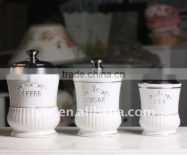 Top Grade Embossment Ceramic Canister photo-2
