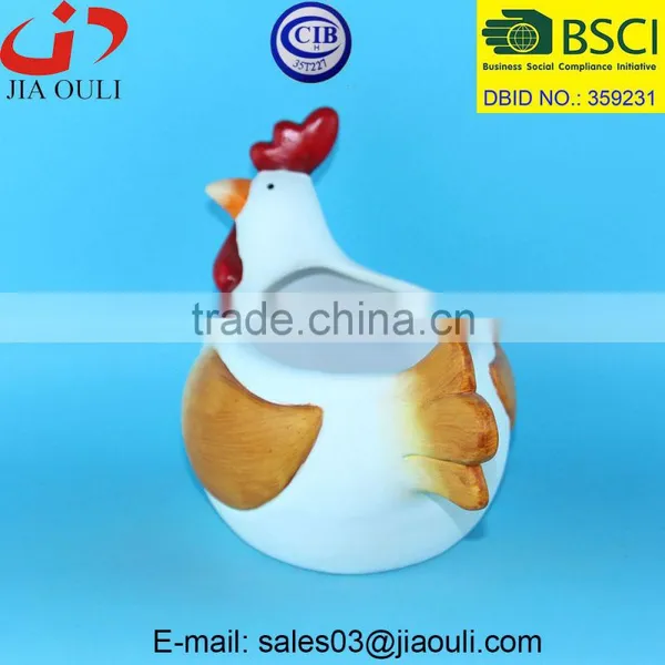 Beautiful EASTER Decorations Ceramic Rooster Figurines, Animal Planter Pot photo-3
