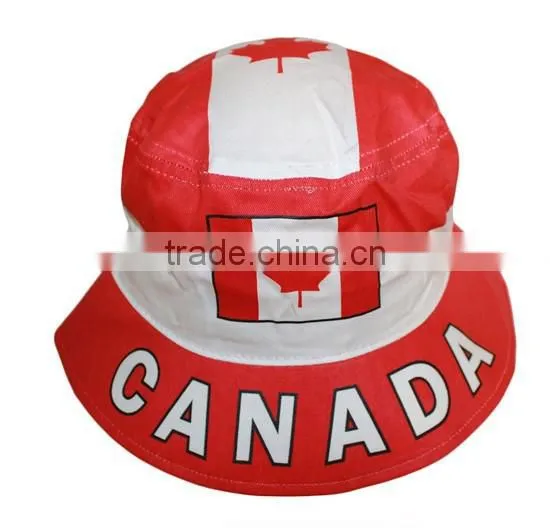 Wholesale 100% Cotton Print Pattern American Flag Bucket Hat photo-6