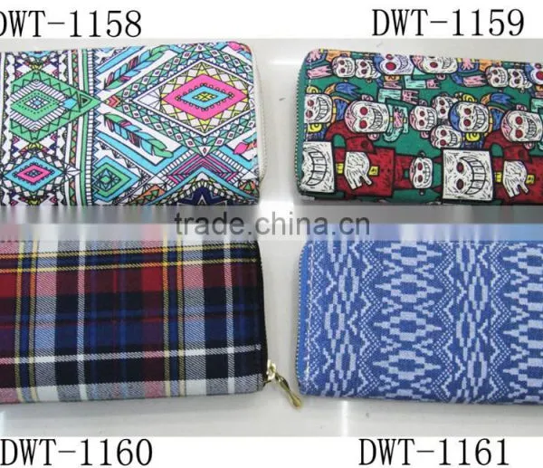 Fashion Hot Popular Lady Cotton Around Geometrical Zipper Wallet photo-2
