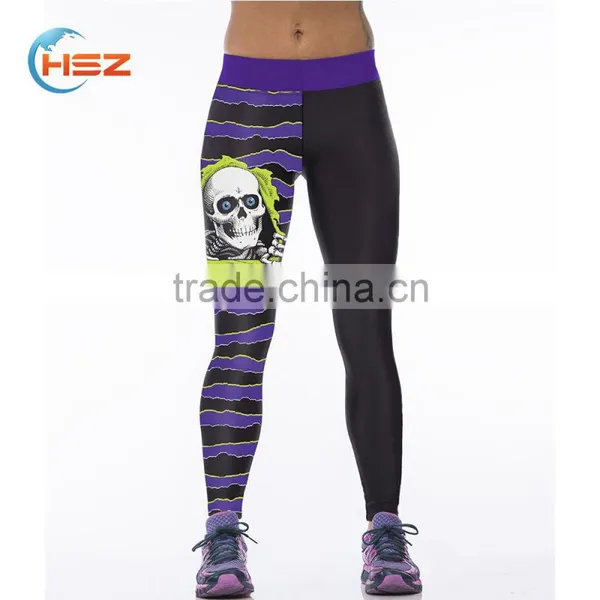 HSZ-018 Sexy Yoga Capri Legging , Nylon Spandex Ladies Yoga Pants With Pocket , Fitness Colorful Yoga Bra Sport Wear photo-4