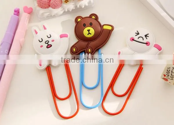 Planner Clip Nimal Shape Silica Gel Paper Clip Customizable Cartoon Clip photo-3