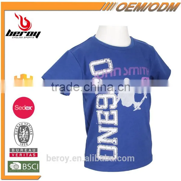 Low MOQ Fashion Printed Kids Sport T Shirt Wholesale for 2016 photo-2