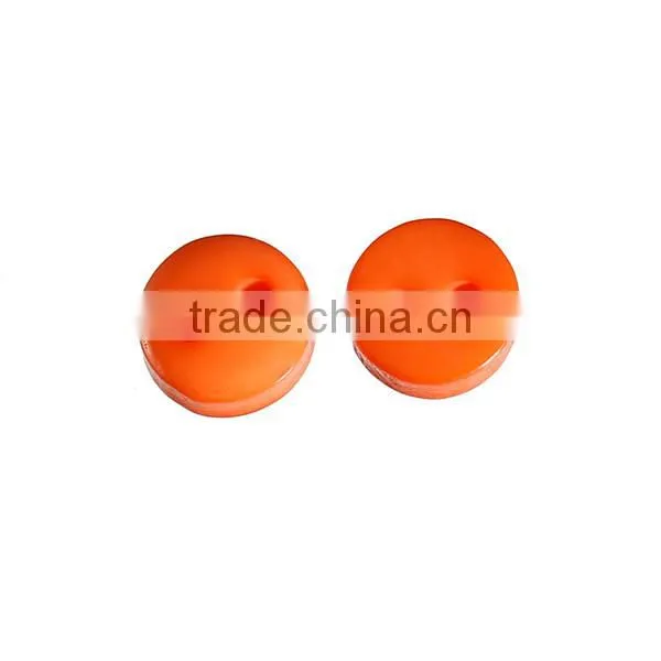 Resin Sewing Buttons Scrapbooking 2 Holes Round Orange-red 6mm Dia photo-3