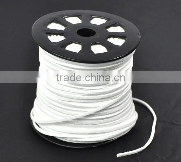 China Wholesale 2.5mm Wide White Velvet Cord for Necklace photo-2