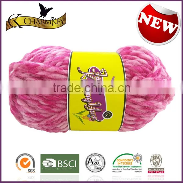 Charmkey Mixed Color Hand Knitting Yarn 100% Ptt Scarf Knitting Melange Yarn photo-3