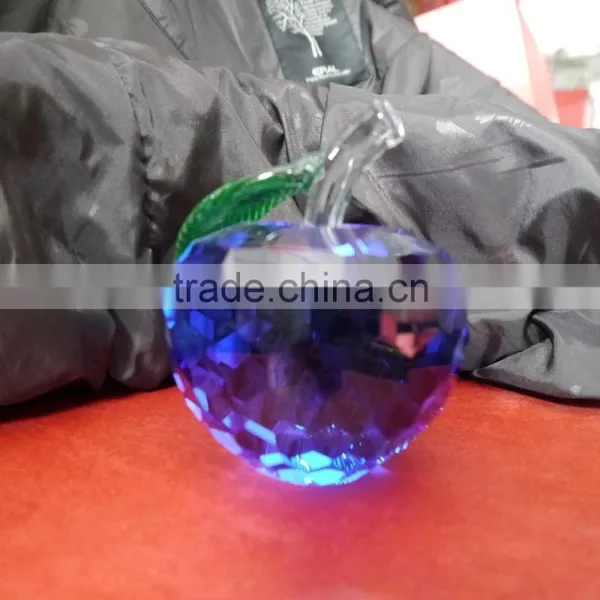 Beauty Blue Crystal Apple ,crystal Gift ,crystal Christmas Gift photo-5