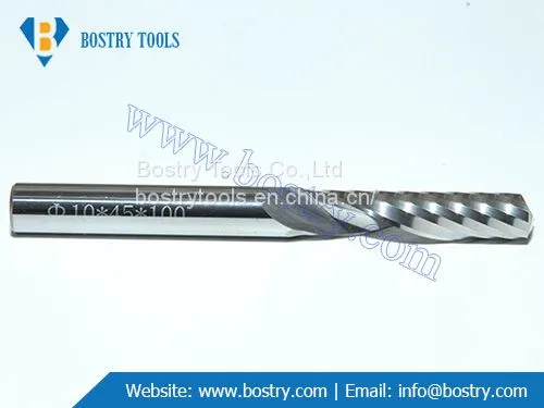 Single Flute Aluminum End Mill Cutting Tool Bits Spiral Cnc Router Bits for Soft Metal photo-4