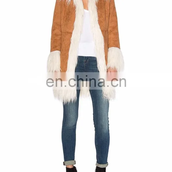 Lady's Most Fashion Lady Suede Fur Coat photo-2