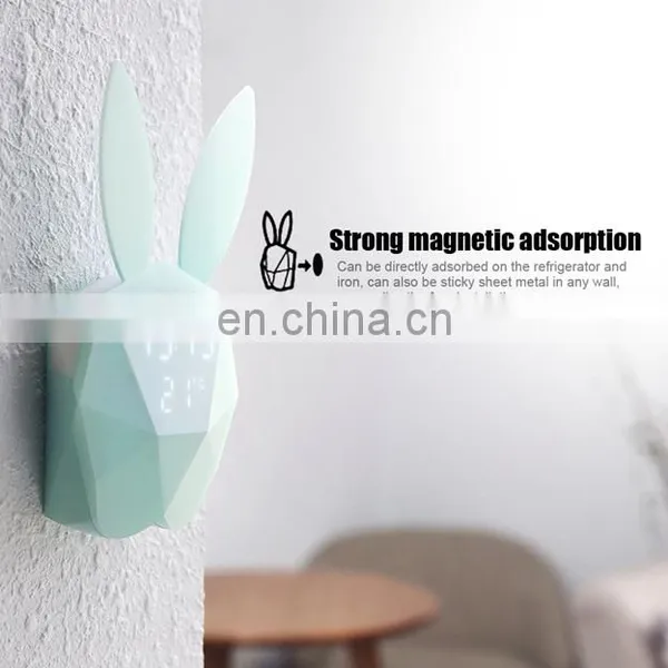 2017 Night Light Rabbit Alarm Clock ,LED Rechargable Clock With Lamp ,sound Control Clock photo-4