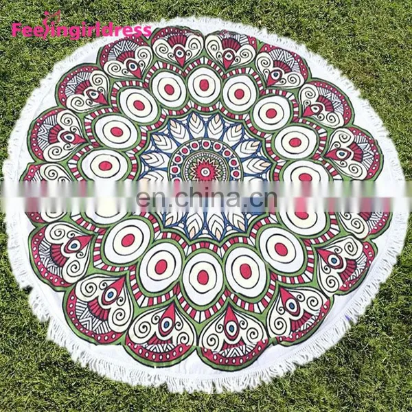 Home Decor Indian Mandala Round Microfiber Tapestry Mandala