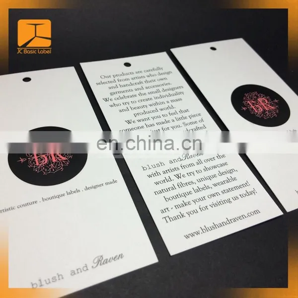 Fashion Special Paper Hang Tag Swing Tickets For Garment photo-5