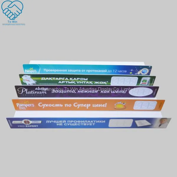 PVC Plastic/acrylic Supermarket Shelf Label Holder Price Tag Holder for Glass and Wood Shelves photo-3