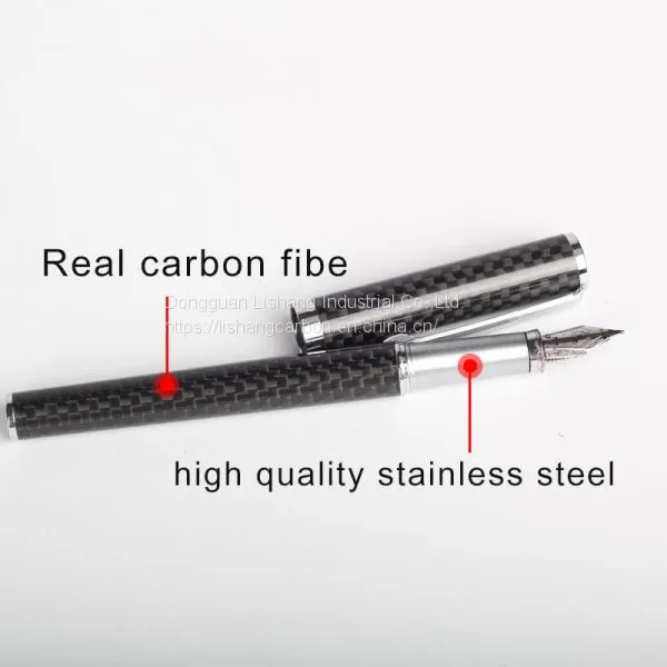 Luxurious High Quality Carbon Fiber Fountain Pen With Custom Logo for Gift photo-3