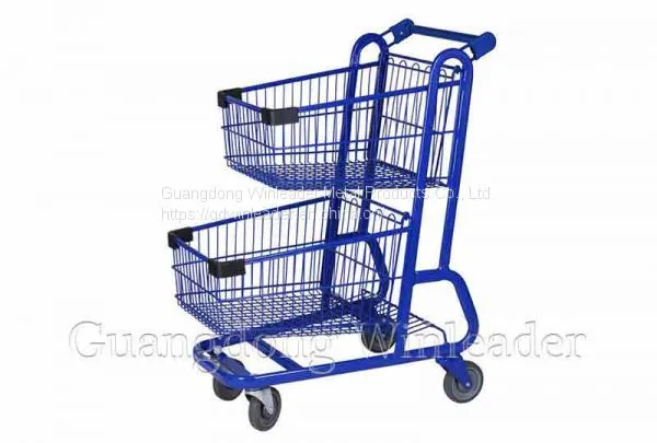 Maintenance of Stainless Steel Double Supermarket Trolley