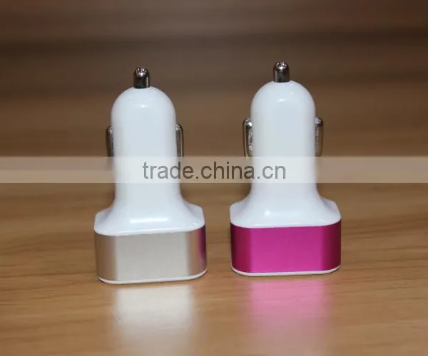 Wholesale in Electronic Market 3 Ports 12V/24V 5V 2.1A /1A Usb Car Charger Manufacturers With CE FCC Rohs photo-3