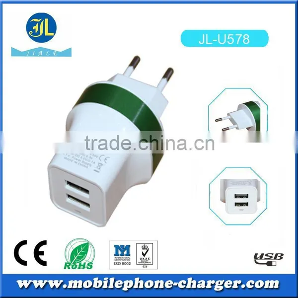Hot New Product for 2015 Mobile Phone Accessory Dual Usb Home Charger EU Plug photo-3