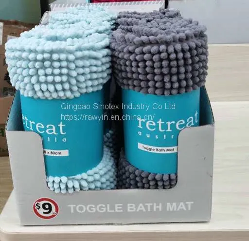 Toggle bath mat