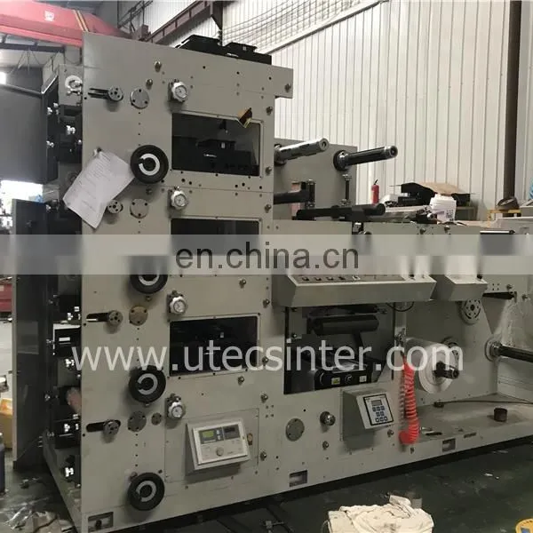 UTR480-4 Automatic Four Color Plastic Foil OPP BOPP PVC Transparent Sticker Flexo Printing Machine, Label Flexographic Printer photo-4