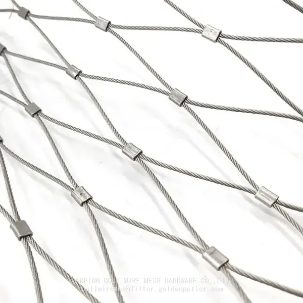 Stainless Steel Safety Mesh Ss304 Ss316 Stainless Steel Rope Mesh/Zoo Safety Mesh Fenc,Animal Safety Fence Mesh photo-5