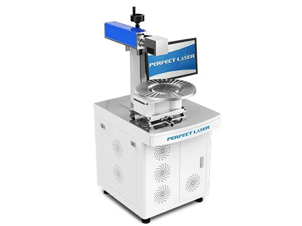 50W 100W Customized Rotary Table Surgical Scissors Metal and Plastic Fiber Laser Etching Marking Machine photo-3