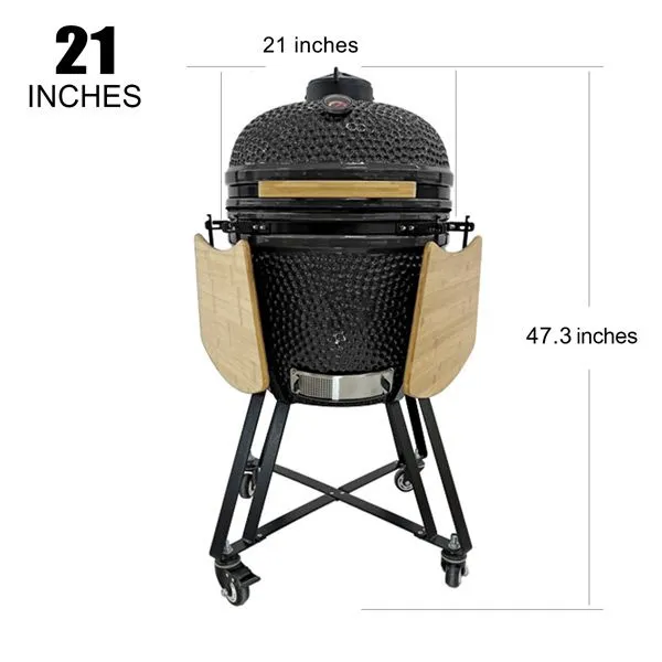 Custom 21inch Ceramic Grill Factory Kamado Barbecue Smoker From China photo-4