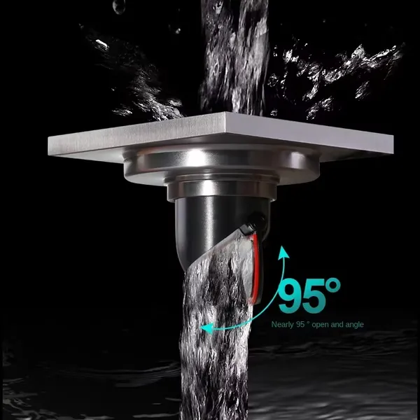 Modern 4 Inch Square Anti-Odor Anti-Hair Hanging Anti-Backflow Bathroom Shower Floor Drain for Kitchen Use Factory Price photo-3