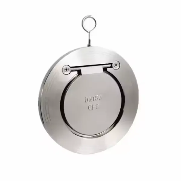 Single Disc & Double Plate Wafer Check Valve Single Flap PN10/PN16 H74W 304 316 Stainless Steel Body CF8 CF8M Round Type photo-2
