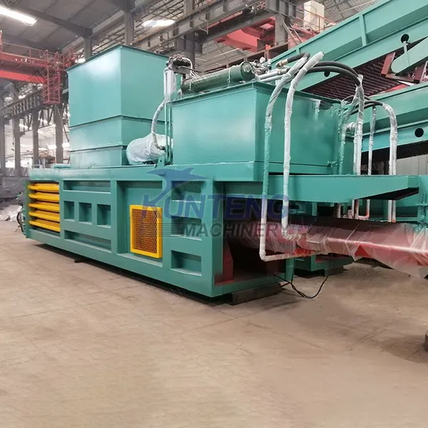 Dual Axis Municipal Solid Waste Scrap Metal Cable Shredder Hydraulic Alfalfa Straw Garbage Baler photo-5