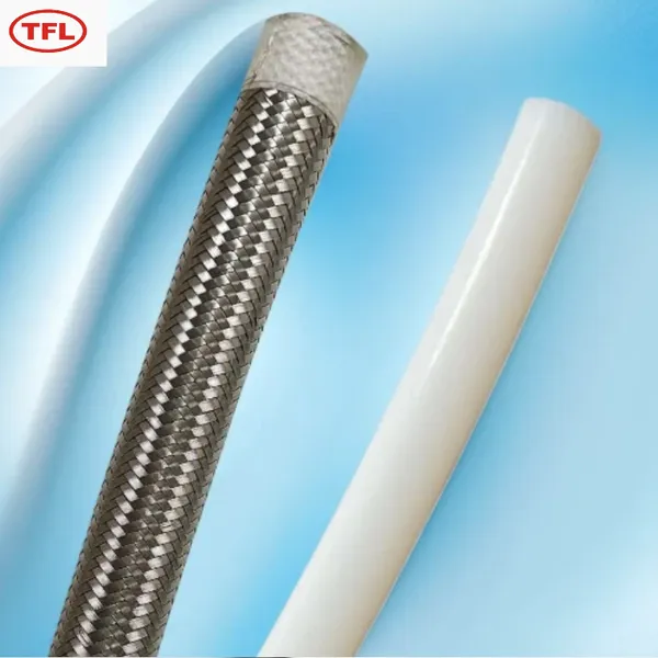 Acid Resistant Connectors Flange Type Steam Flexible Metal PTFE Lined Stainless Steel Braided Hose photo-5