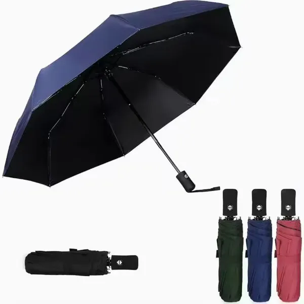 Dual Use Portable Compact Pocket Promotional Uv Sun Sunshade Rain Protection Strong 8 Ribs Windproof 3 Fold Automatic Travel Capsule Umbrella