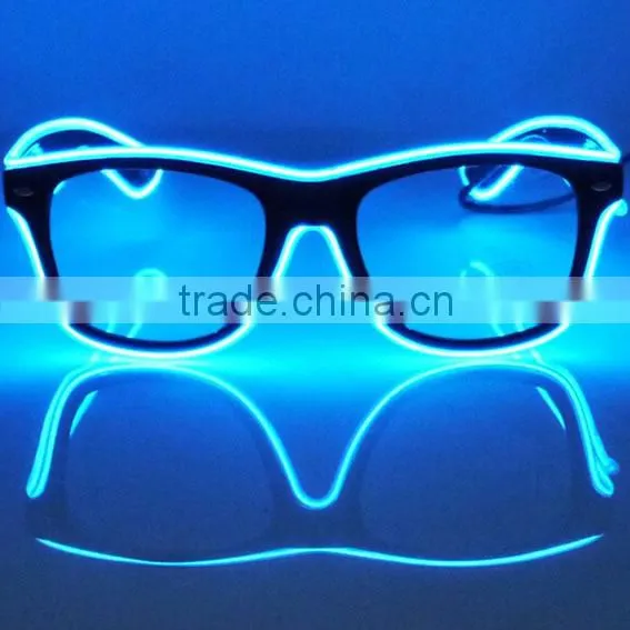 Flashing Light up Glasses((Black Frames With Clear Lenses)